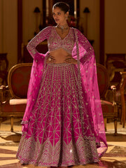 Pink Premium Silk & Embroidered Designer Lehenga Choli