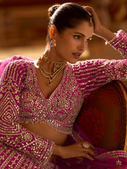 Pink Premium Silk & Embroidered Designer Lehenga Choli