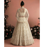 off white Bridal Lehenga Choli with Stone-Studded Embroidery