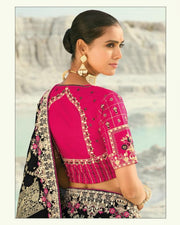 Black Viscose Woven Saree  Embroidered Sequins With Moti Work
