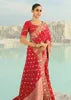 Cherry Red  Viscose Woven Saree  with Embroidery Border