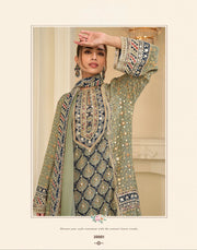 Sage Heritage Printed 3-Piece Suit Set