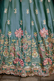 ROYAL RANI PINK PURE TISSUE LEHENGA SET