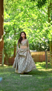 the Gold Glitz Royal Edit Sequins Net Embroidered Lehenga Set