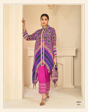 Premium purple Crepe Silk Pant Style Suit