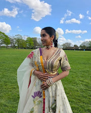 Ivory colour Blossom Heritage Lehenga Set