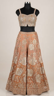 Blush Bloom Embroidered Sharara Set