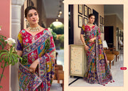 Royal Multicolour Designer Mirror-Work Saree