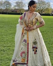Ivory colour Blossom Heritage Lehenga Set