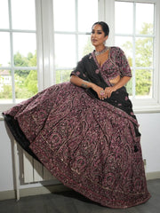 Midnight Royale blue sequins Lehenga Set