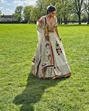 Ivory colour Blossom Heritage Lehenga Set