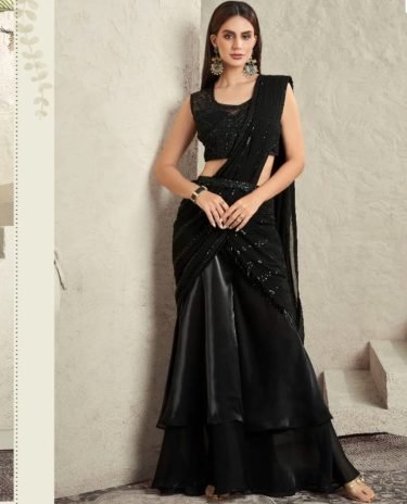 Black Colour Saree