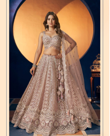 Rose Pink Heavy Designer Lehenga