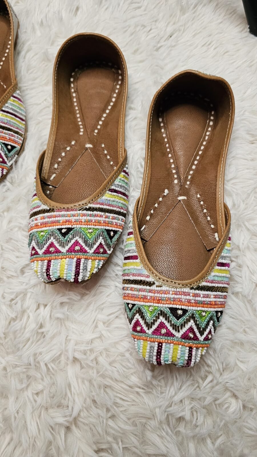 Multi Colour Beaded Embellished jutti